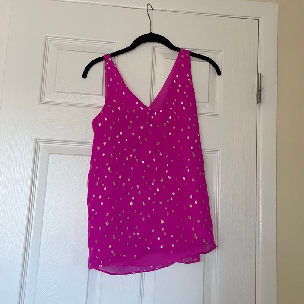 Lilly Pulitzer pink and gold tank